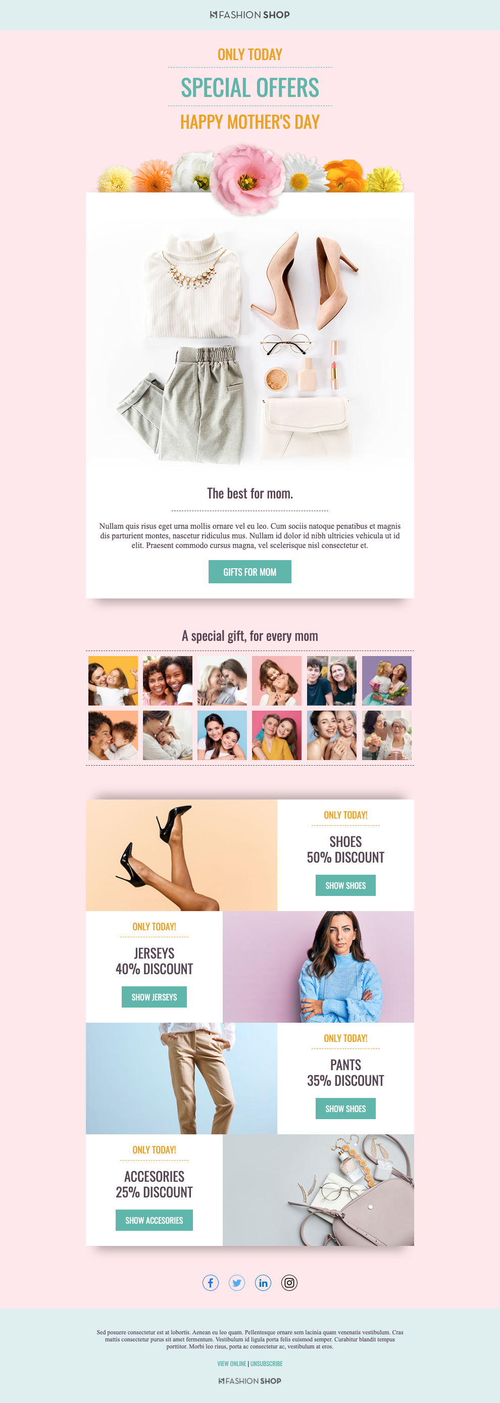 Mailing Template - Mother's Day Mailing Template - Mother's Day