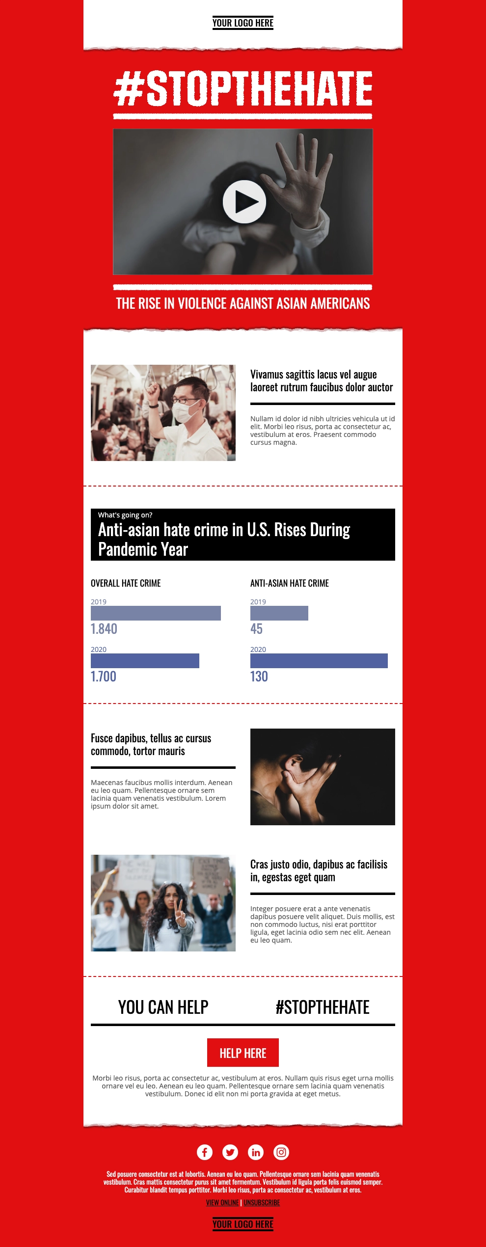 Mailing Template - Stop the Hate