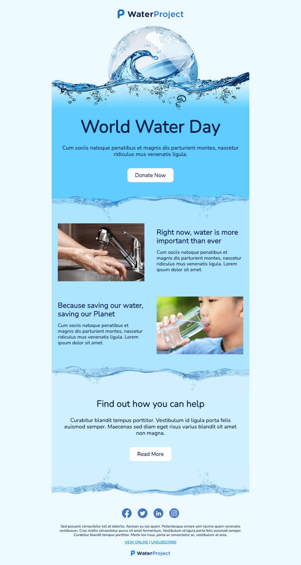 Mailing Template - World Water Day Mailing Template - World Water Day