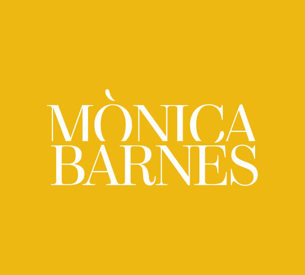 Mònica Barnés - Logotipo Imagen Corporativa sobre Amarillo